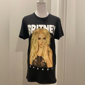 Britney Spears Black Graphic Tee Short Sleeve T-Shirt - S